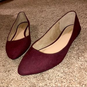 Old Navy•Cranberry/Wine/Deep Red Color•Pointed-Toe Flats•Size 7